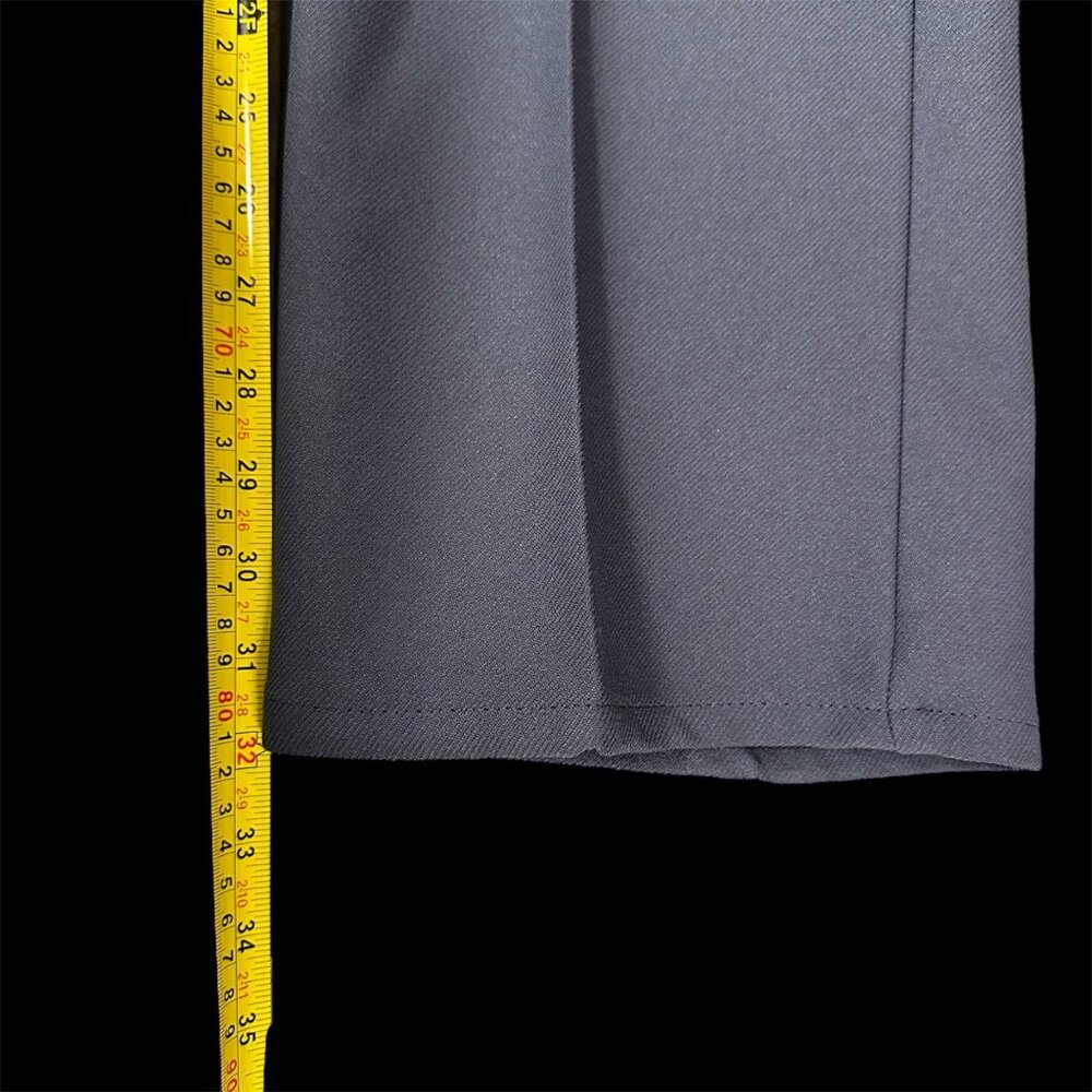 Vintage Levis Mens Polyester Pants Gray Retro Western 1960s Hemmed 36 x 32 READ - Picture 6 of 10